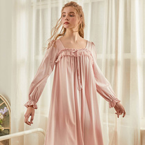 Chenxi Palace wind nightgown female spring and autumn long sleeve Princess loose long sexy lace sweet pregnant woman moon suit