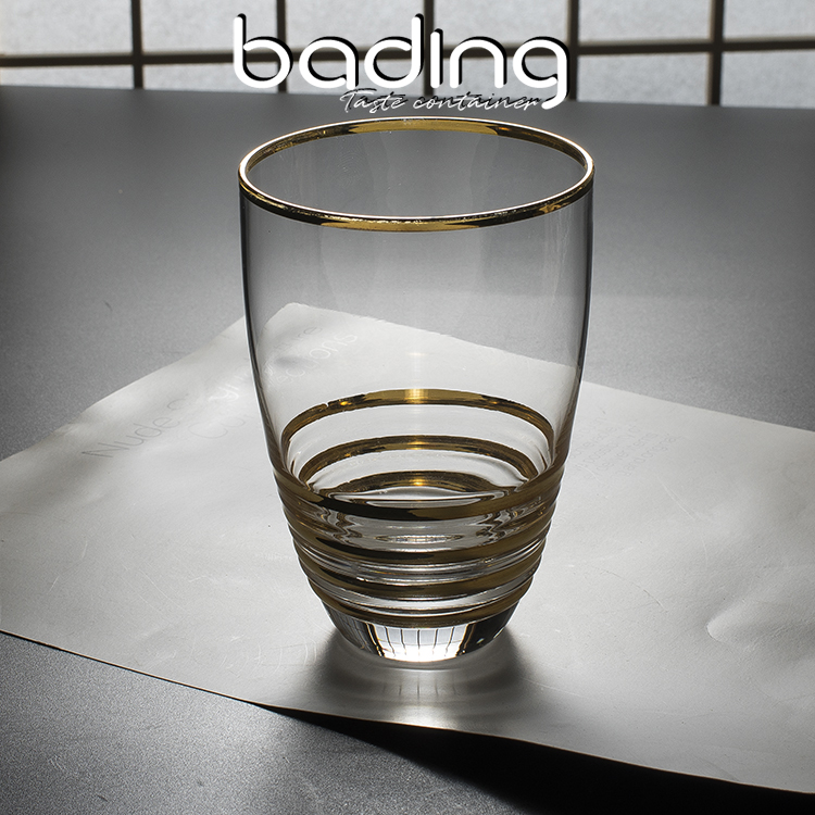 Guests Ins Glass Breakfast Milk Cup Golden Cup Hotel Model Room Family Decoration with Golden Cup Hotel KTV