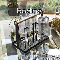 Creative glass water Cup drain tray holder drinking cup shelf storage shelf household Cup rack rack rack rack