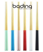 Net red 304 stainless steel chopsticks Portuguese tableware non-slip square chopsticks hotel gift Factory Direct