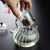 Japanese high temperature resistant hammer grain glass copper lifting pot electric pottery stove cooking teapot kettle kung fu tea set