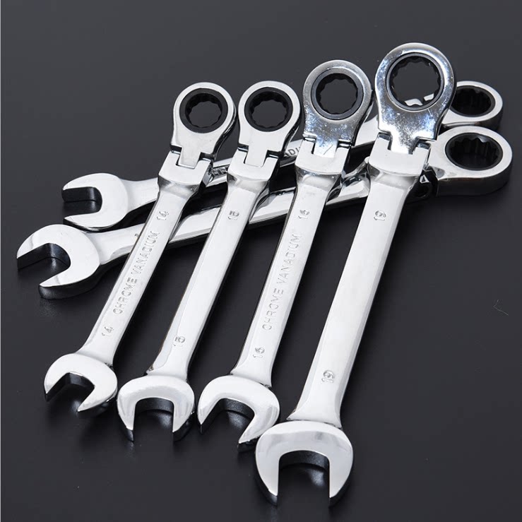 Active head ratchet wrench opening plum dual-use size quick and automatic nerd 8-24mm steam repair tool