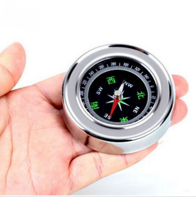 Car stainless steel compass North Compass Outdoor portable compass Guide North Compass Car compass