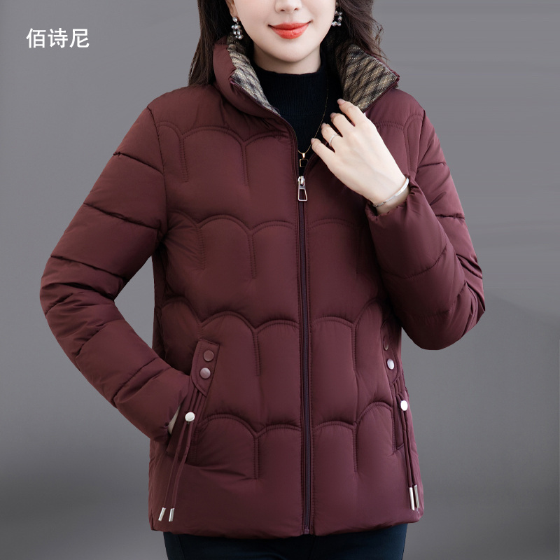 New Style Cotton Jacket for Mothers, Short Winter 2025 Model, Stylish and Fashionable Thickened Coat, Warm Cotton-Padded Jacket