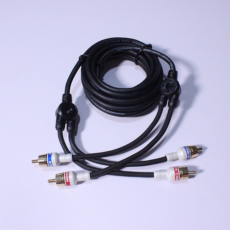 American Monster Oxygen-Free Copper Silver-plated Audio Signal Line Fever Class Car Audio Audio Line Over-line