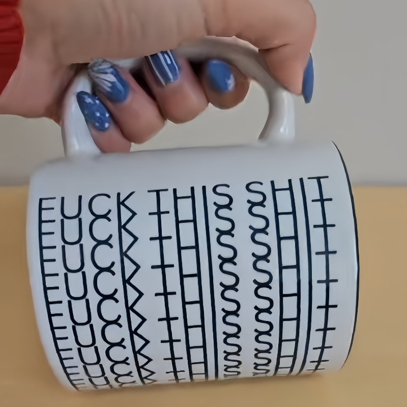 FU CK mug, a water cup that stabilizes the mood of an irritable office worker, a creative and funny coffee cup, a ceramic drinking cup
