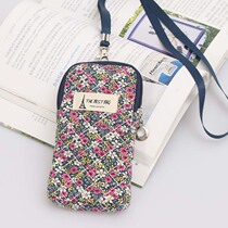 Single Layer Hanging neck Wrist Mobile Phone Bag Vertical national Wind Mini Small packet bag In elderly mobile phone bag Give a hanging rope