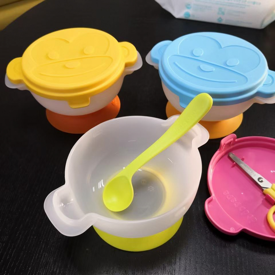 dodopapa dad made out bowl suck bowl non-staple food cut spoon baby baby set set