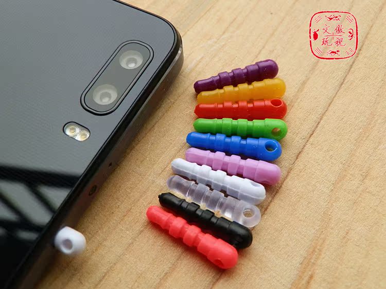 Màu sắc điện thoại di động bụi cắm phổ tai nghe 3,5 mm với lỗ cắm DIY phụ kiện mặt dây dễ thương ốp lưng samsung galaxy a21s