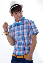 N a Nadia summer special price for men and women couples dress plaid cotton short sleeve t-shirt shirt SF21213