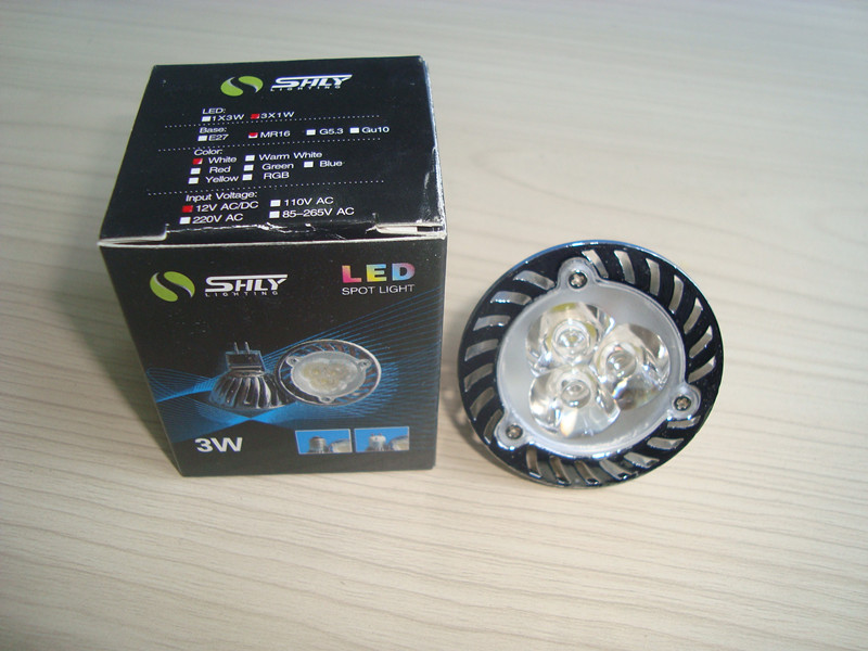 Green source shly12v6000k light cup LED light cup 3W light source GU5 3 MR16 pin spotlight bubble 12V transformed