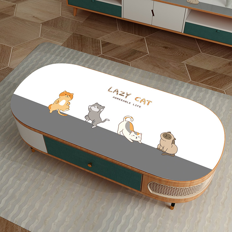 High level Oval Dining Table Cloth Living Room Home Net Red Pvc Tea Table Cloth waterproof and anti-oil and anti-burn