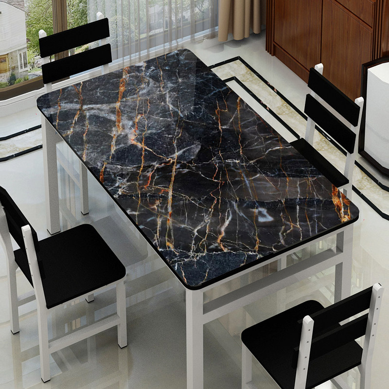 Modern minimalist marble table cloth bar table cloth rectangular tea table cushion waterproof and grease-proof pvc table cushion