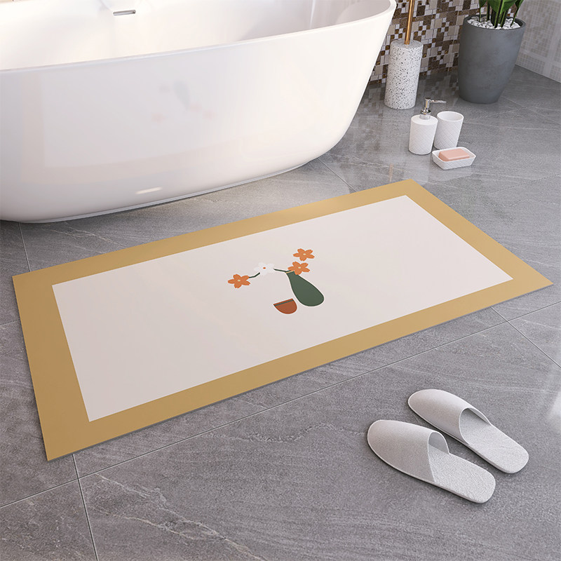 Bathroom door absorbent floor mat soft non-slip anti-fall wear-resistant easy-to-clean toilet foot pad toilet mat floor mat