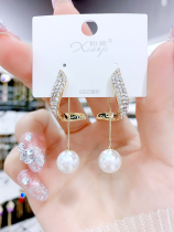 2022 New French Retro Harbour Fengkuo Pearl Earrings High - Sense elegant and simple ear - decorative headset