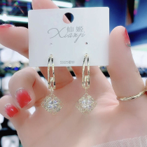 2022 new tide blow network red fashion exquisite hundred and pair earrings 925 pure silver temperament ear