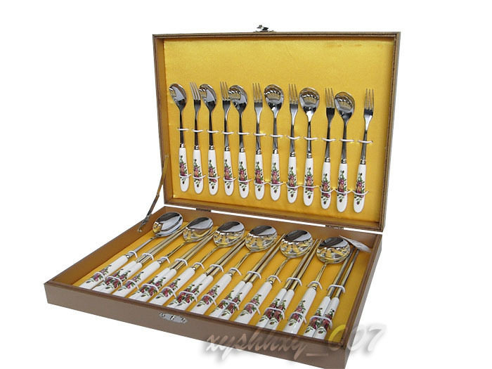 Bone Porcelain Tableware Suit Gift Stainless Steel Chopsticks Spoon Fork Japan Han Style Portable Creative Ceramic Soup Spoon