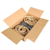 Double layer buffer kraft paper roll pad filling single root reinforced custom shockproof wrap packaging eco-friendly fixed forming protection