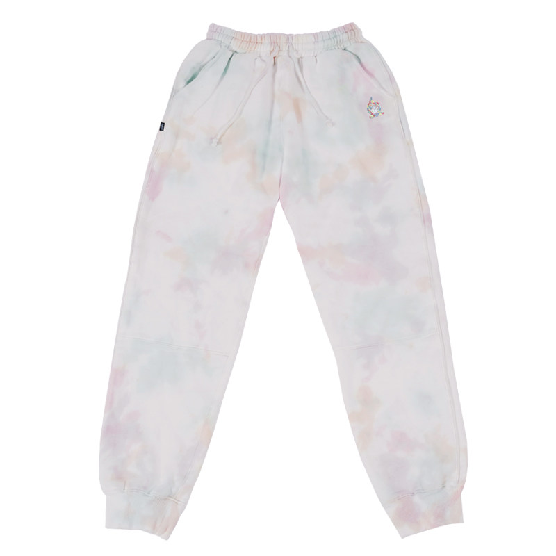 (RELAXSPOT) BURNINcsc 19F W Three-Eyed Smiley Series Tie-Dye Sweatpants