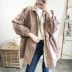 OB25 dây kéo áo khoác nữ mùa đông Trench Coat