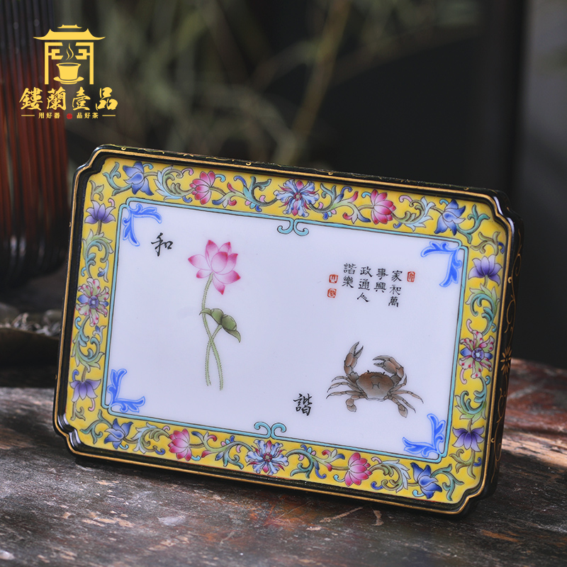 Jingdezhen ceramic all hand - made tea pets around branches decoration as hand porcelain plate furnishing articles cup pad cups tea tray