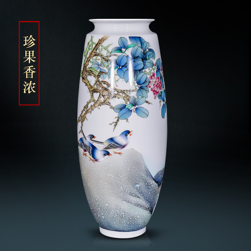 The Master of jingdezhen ceramic all hand - made pastel large vases, Chinese style household decorations collection vases, furnishing articles