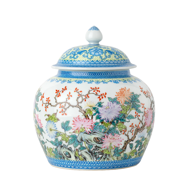 Jingdezhen all hand - made pastel full by seal bigger sizes sealed ceramic tea loose tea caddy fixings storage storehouse and POTS