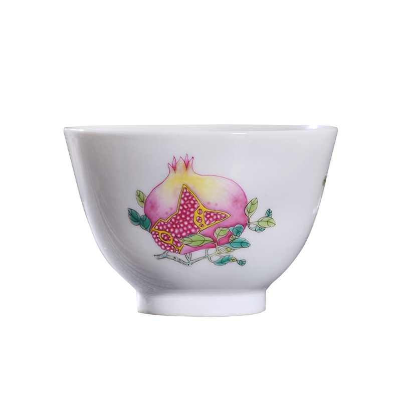 Jingdezhen ceramic all hand antique pastel sanduo lines master cup kung fu tea with a single cup cup by hand