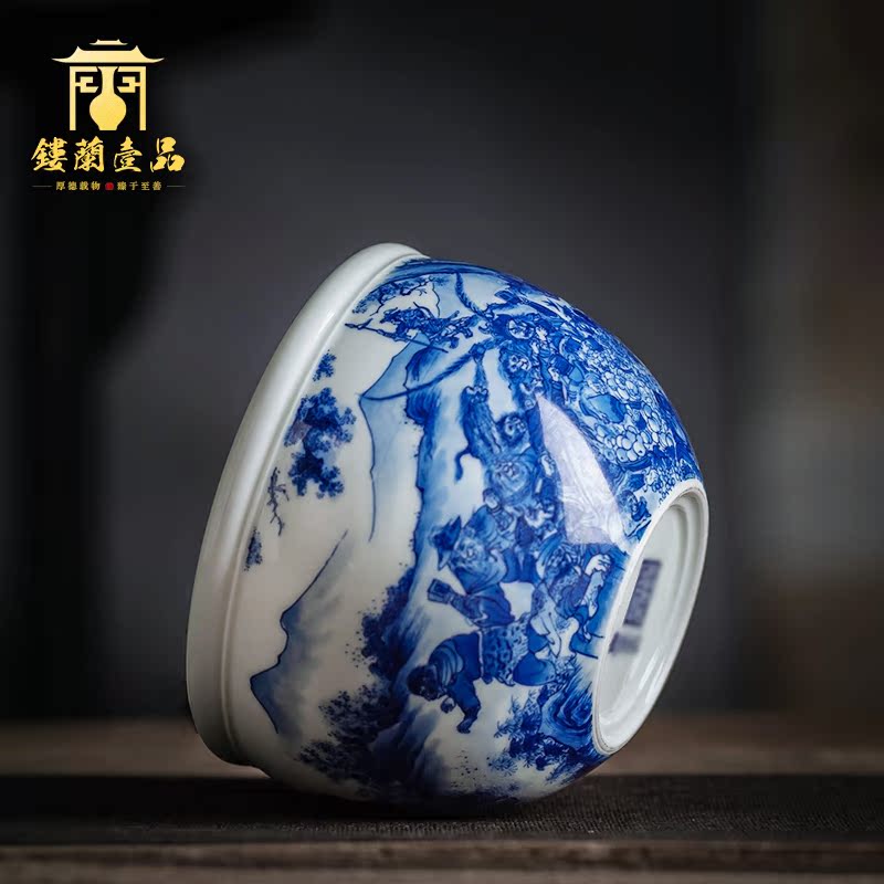 Jingdezhen pure hand - made ceramic sun wukong was built tea wash in hot water tank household kung fu tea tea accessories