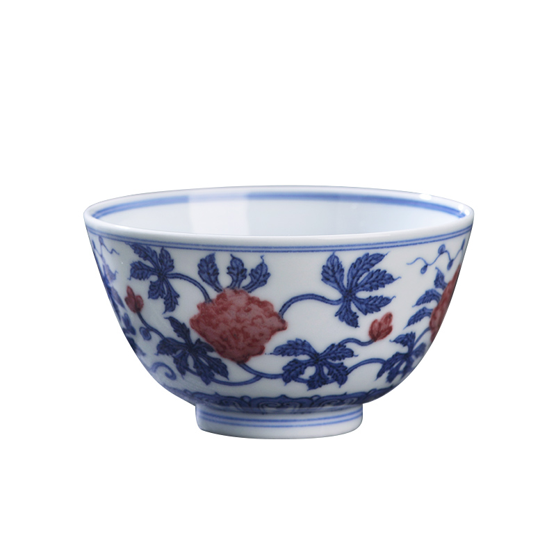 Jingdezhen ceramic hand - made maintain all blue youligong landscape master cup kung fu tea set single cups of tea cups