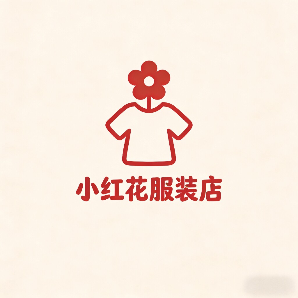 小红花女装店的LOGO
