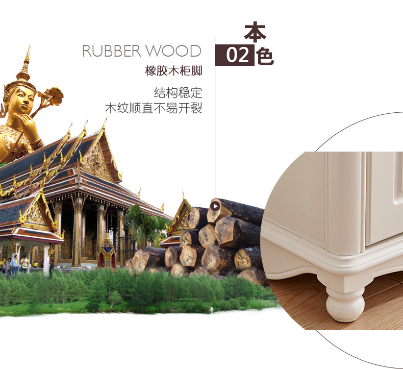 Nội thất rừng lớn Tủ tivi Hàn Quốc kích thước mục vụ phòng khách Tủ tivi Bàn cà phê kết hợp tủ B7 - Bộ đồ nội thất kệ tivi gỗ