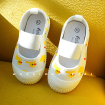 SASAs ball girl girl shallow mouth floral elastic band canvas shoes Baby soft-soled toddler shoes
