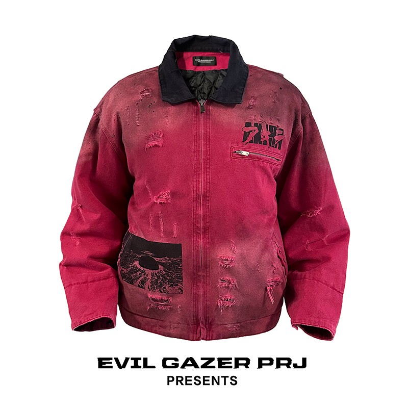 Evil Gazer Destroys Dirtyfit Akira Retro Workwear Jacket Cotton Coat Evil Gazer Destroys Dirtyfit Akira Retro Workwear Jacket Cotton Coat