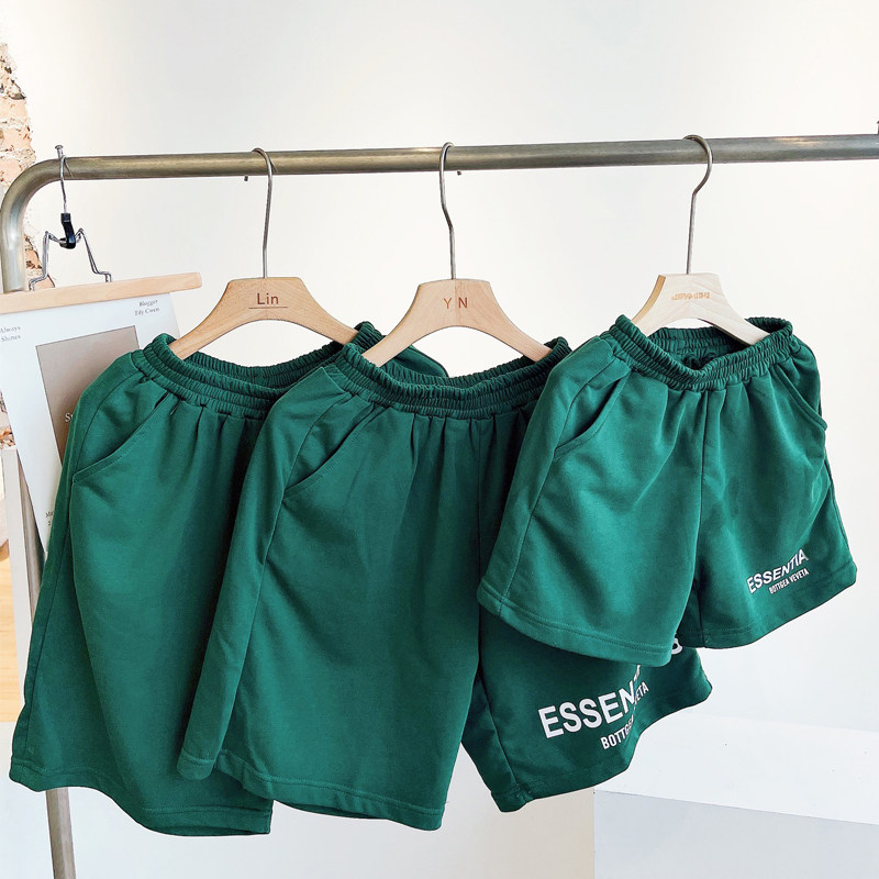 Parent-child pants, summer home pants, family of three, four shorts, mother-child, mother-daughter wear, all-match sports and leisure pants