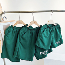 Parent-child Pants Summer Home Pants A Three-Mouthed Four-Mouth Shorts Mother-Mother-Female Fit 100 Hitch Sports Casual Pants