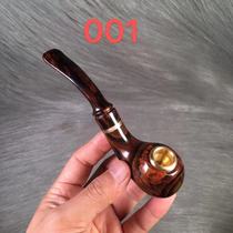 Hainan Huanghuali Wood Tiger Skin Pattern Boss Big Smoking Pipe Sea Yellow Purple Avocado Old Material Spider Pattern Thick Medium Fine Collection