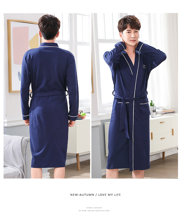 Váy ngủ đôi mùa xuân và mùa thu áo choàng dài của phụ nữ cotton dài tay nam đồ ngủ áo cưới mùa hè yukata bộ đồ ngủ nữ