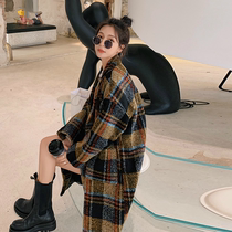 MAJE KARA Spring Autumn New Collision Color Plaid wool What to do with Jacket Women Sweet Beauty Loose Casual Wind
