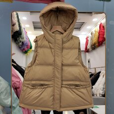 Женский пуховик 2024冬季新款羽绒服女加厚连帽马甲短款韩版宽松背心反季外套清仓