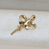 Золотая подвеска с бантиком, аксессуары из жемчуга, G18, золото 18 карат