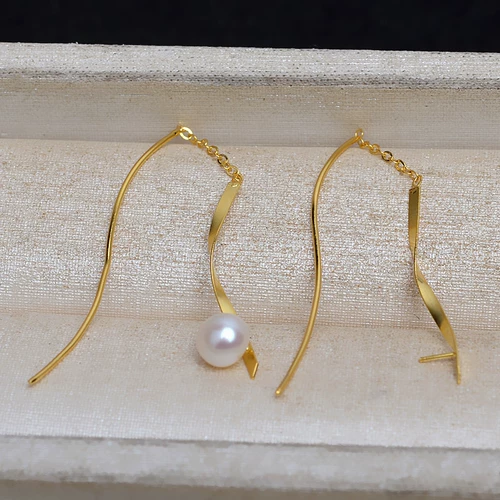 Длинные серьги с кисточками из жемчуга, аксессуар, аксессуары, серебро 925 пробы, простой и элегантный дизайн