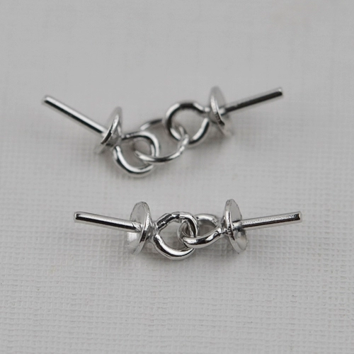 Длинный аксессуар из жемчуга, серебро 925 пробы, со сквозным отверстием