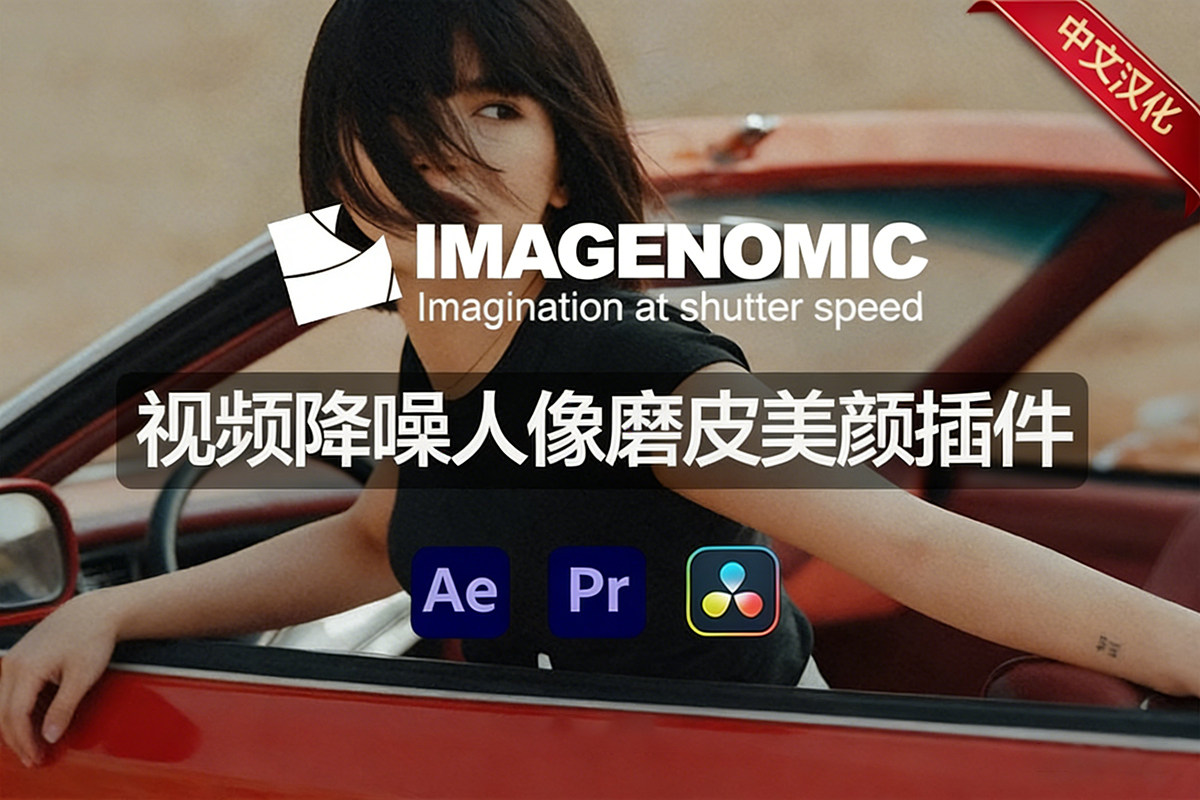 中文汉化-AE/PR/达芬奇视频降噪人像磨皮美颜套装插件 Imagenomic – Video Suite (Portraiture/Noiseware) Win
