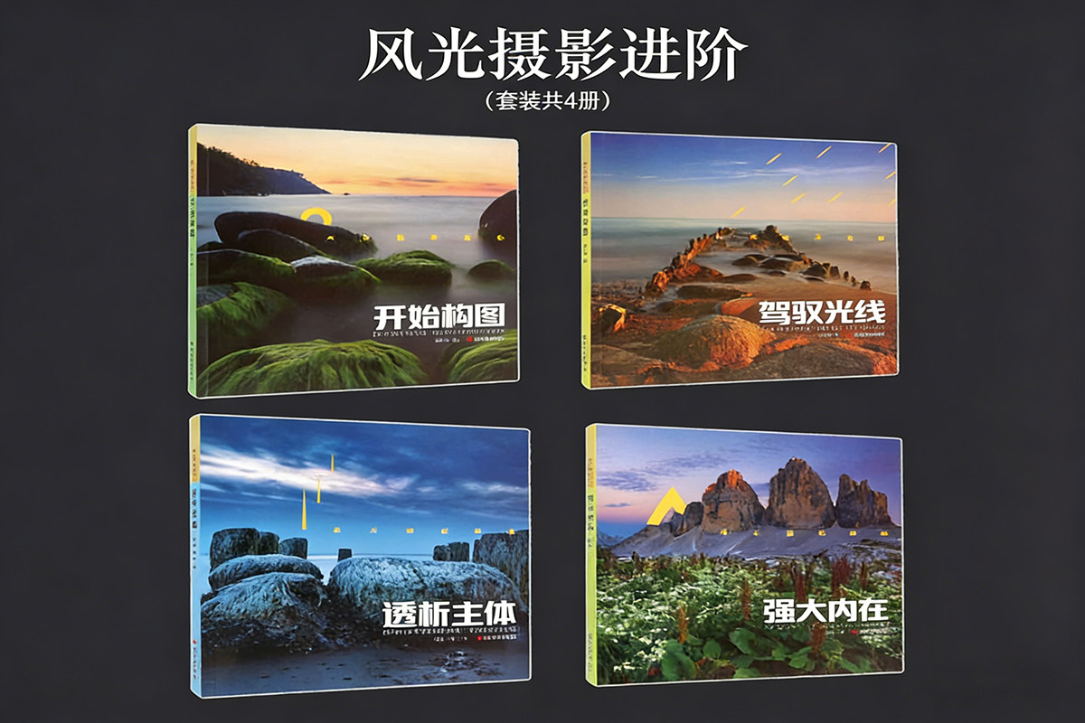 【电子书】风光摄影进阶（套装4册）：开始构图/驾驭光线/透析主体/强大内在——PDF文件