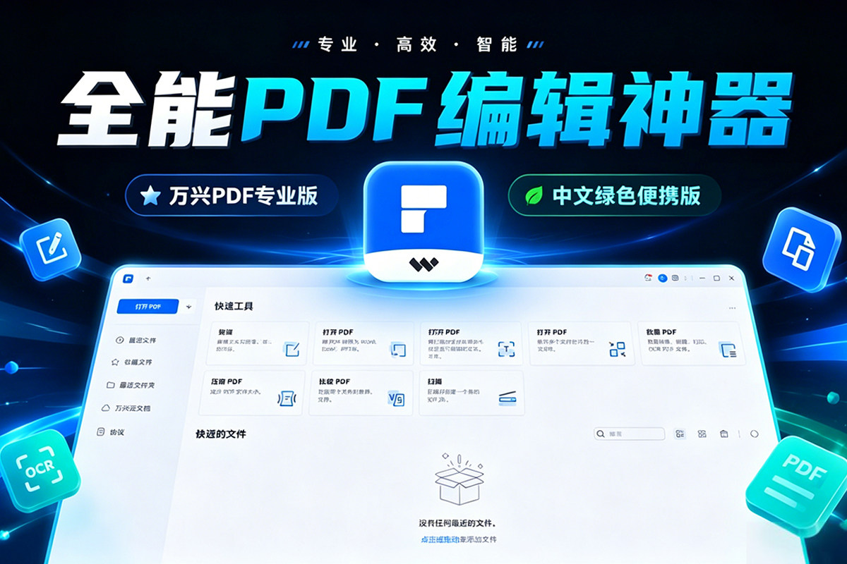 全能PDF编辑神器！万兴PDF专家 v12.1.21.4239 专业版 PDFelement 免激活中文绿色便携版！办公神器 支持win/mac/安卓