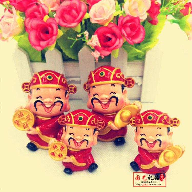 The god of wealth new year festive ornaments car swing please god of wealth open the door red home company small gifts