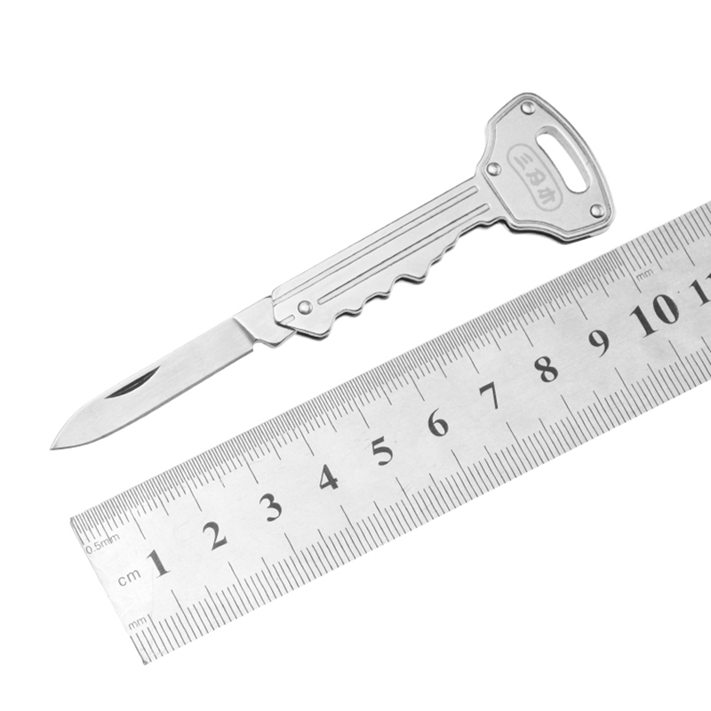 Three-edged wood 4113 key button hem folding water fruit knife carry-on tool creative small knife open letter knife