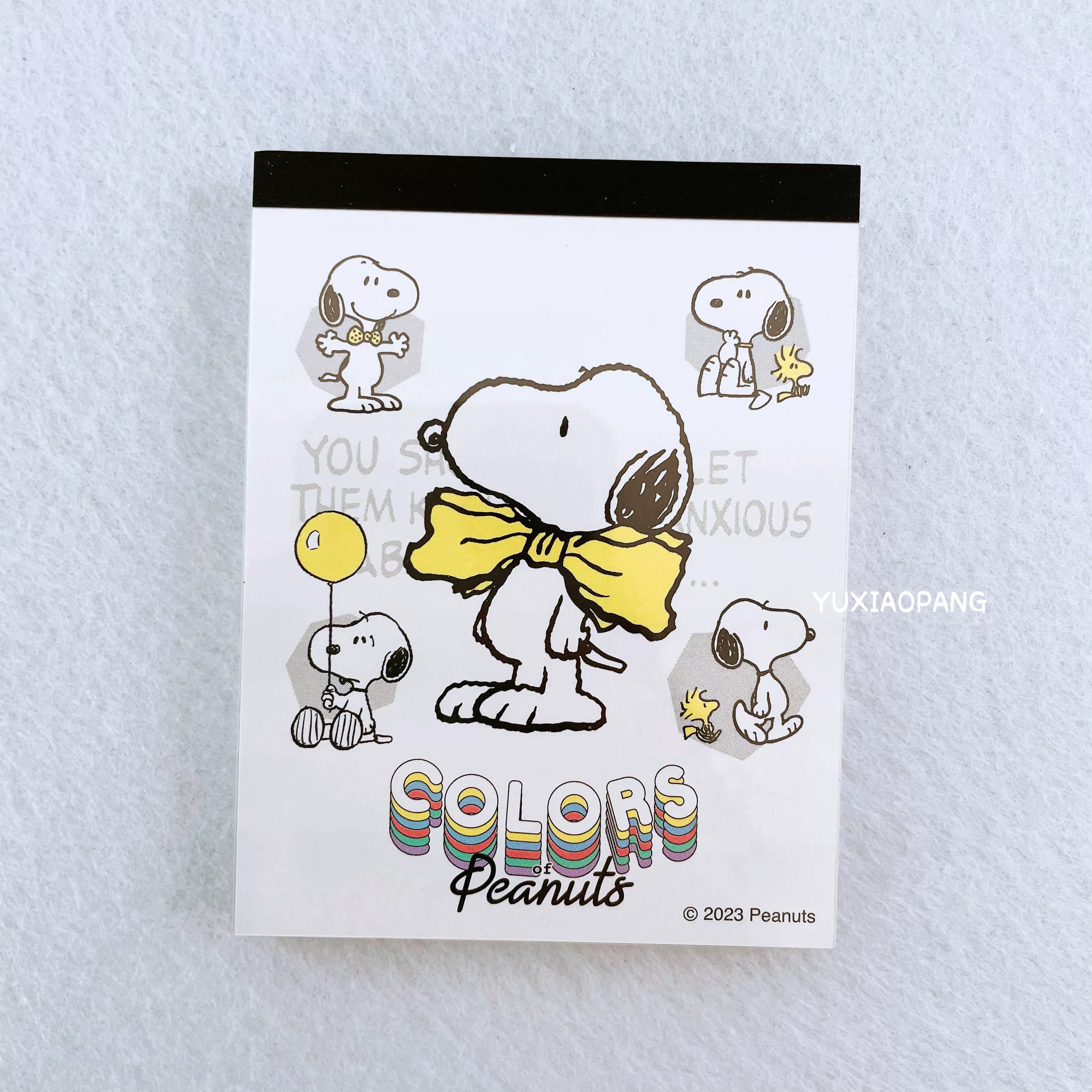 史努比限定 日本制 限量款snoopy卡通人物mini便签本彩页100张