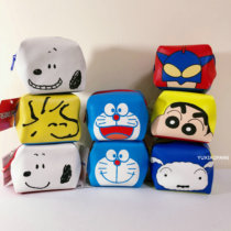 Crayon Shin Doraemon Snoopy limited Japanese genuine PU leather coin wallet storage small square bag zipper